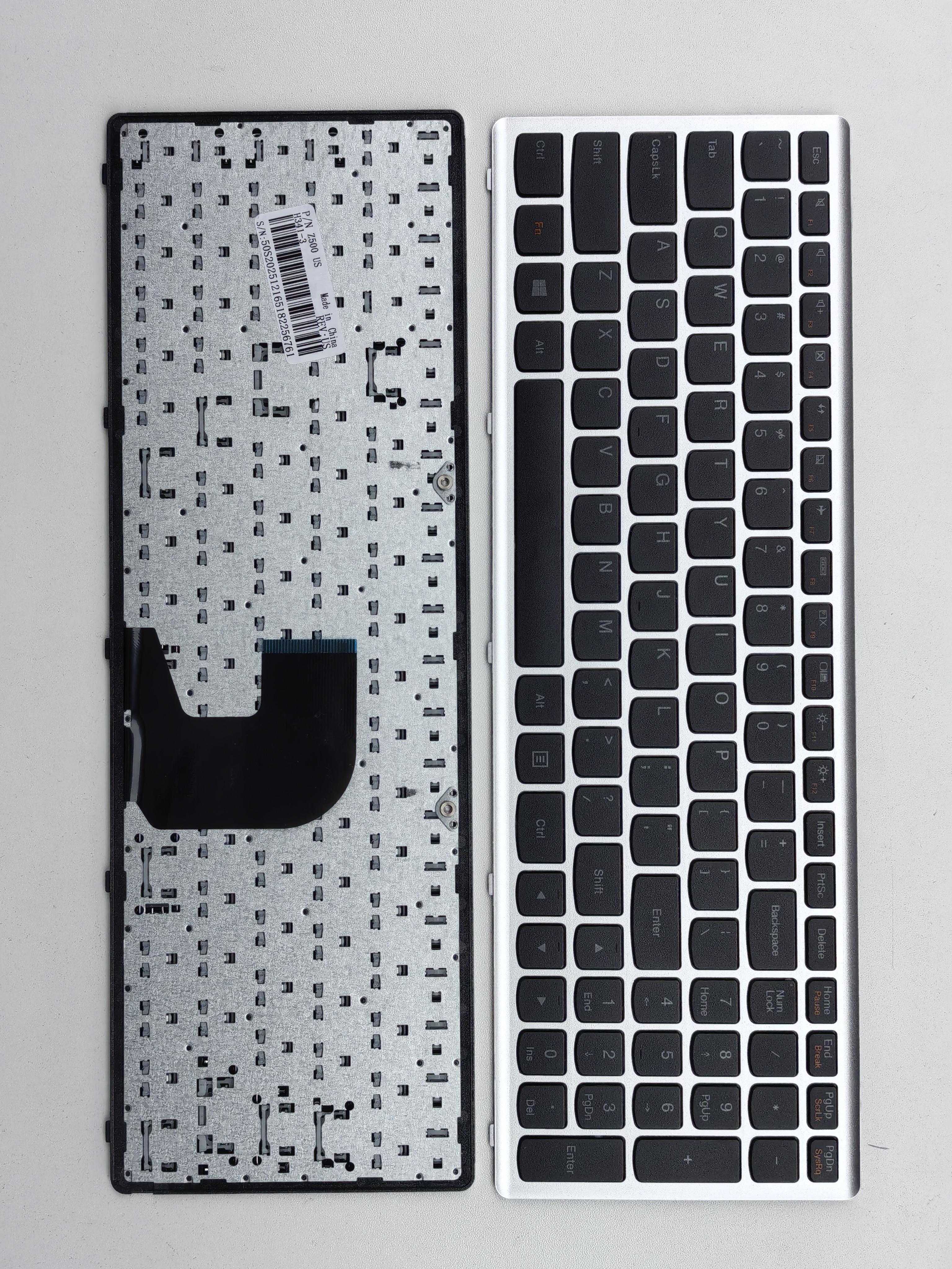 Picture of New Replacement Laptop Keyboard For LENOVO Z500 SILVER FRAME BLACK (OEM) US Layout